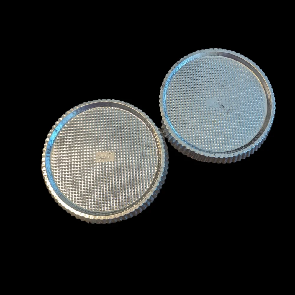 Vintage Retired 1996 Set of 2 The Pampered Chef Fluted Tart Flan Cake Quiche Pan